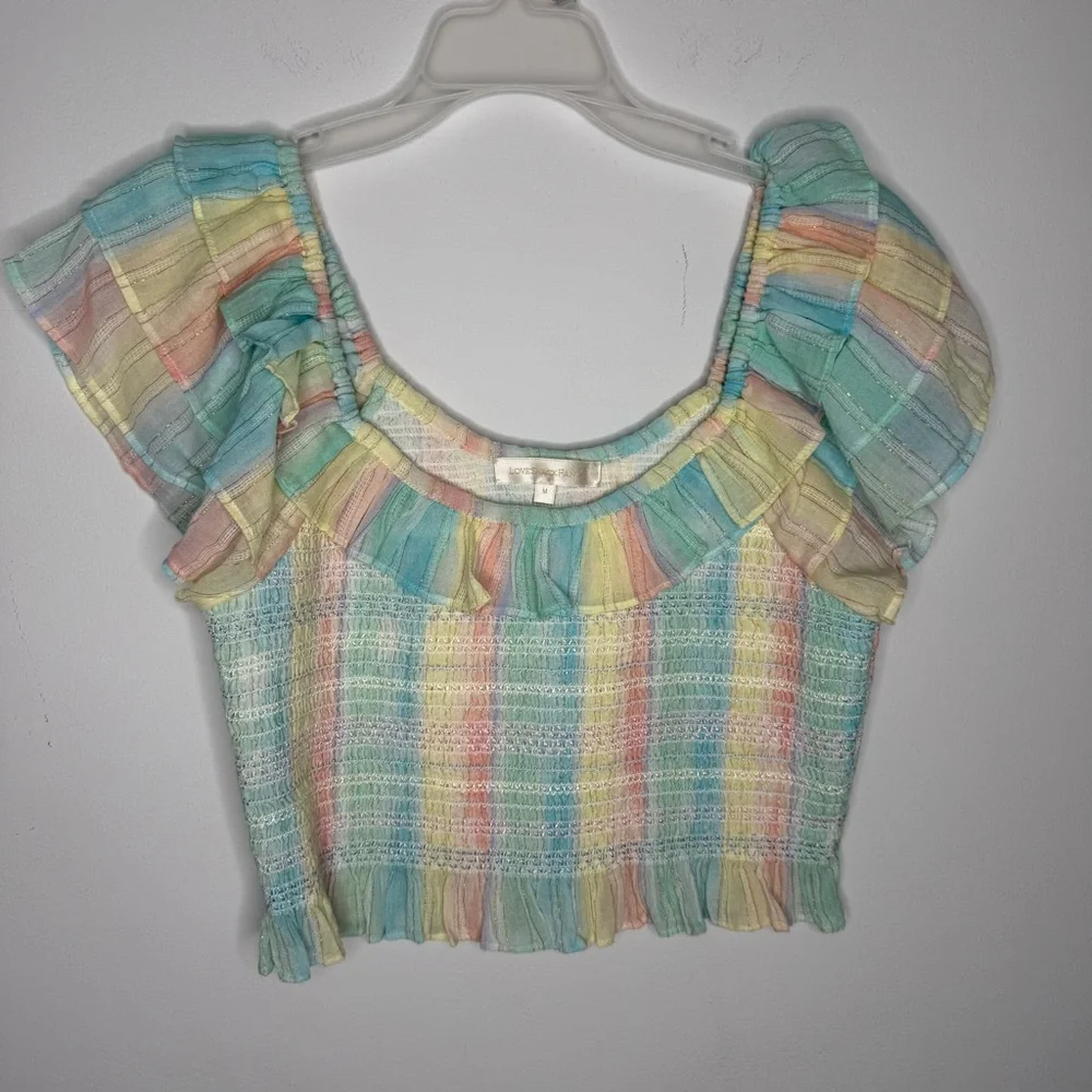 J6 LOVESHACKFANCY Saba Ruffle Crop Top - Picture 4 of 7